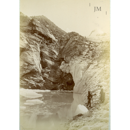 Gorner Glacier lake with figures